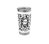 Hidden Jesus Face Optical Illusion Christian Stainless Steel Insulated Tumbler