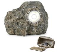 Hidden Key Holder for Outside, Solar Rock Light Key Hider with Realistic Hand-Painted Design, Waterproof Outdoor Keys Hider for Garden Yard Decor, Hidden Holder, Hiders Outside