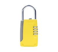 Hidden Key Safe Box, 4-Digital Password Combination Lock with Hook Mini Metal Secret Box for Home Villa Caravan(Giallo)