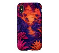 Hidden Lagoon Surrounded By Palms And Bromeliads Case for iPhone X/XS