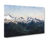 Hidden Lake In Whistler Canada Canvas Print | Gallery Wrapped 30mm Frame Wall Art | 24x16 inches | Ready to Hang | Modern Landscape Picture | Living Room Bedroom Lounge Office