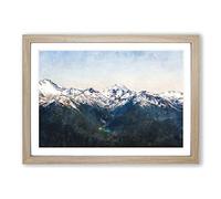 Hidden Lake in Whistler Canada Painting Framed Print | A2 Oak Framed Wall Art | Ready to Hang | Modern Landscape Picture | Living Room Bedroom Lounge Office