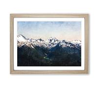 Hidden Lake In Whistler Canada Painting Modern Art Framed Print | A2 Oak Framed Wall Art | Ready to Hang | Modern Landscape Picture | Living Room Bedroom Lounge Office