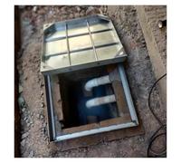 Hidden Manhole Cover with Frame, Rectangular Flush-mounted Sewage Basin Covers Lid with Hooks for Secure Installation in Parking Lots/Docks/Parks, Durable 304 Stainless Steel Construction
