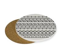 Hidden Message - “F*ck This Shit” Optical Illusion Design, Tea, Drink Coaster (Round Ceramic Coaster)
