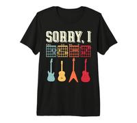Hidden Message Guitar Lovers Men Funny Sorry I DGAF Guitar Premium T-Shirt