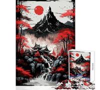 Hidden Monastery Sumi Art 1000 Pieces Jigsaw Puzzles for Teenagers Boost Cognitive Clarity And Sharpness Mindful Calm Play Enjoyment (38x26cm)