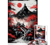 Hidden Monastery Sumi Art for Adults 1000 Piece Puzzle Train Logical Thinking And Problem-solving Relaxing Stress Free Enjoyment (38x52cm)