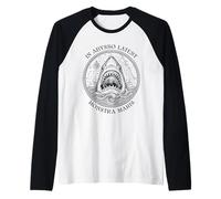 Hidden Monsters of the Deep Vintage Shark Raglan Baseball Tee