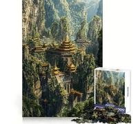 Hidden Mountain Sanctuary Jigsaw 1000 Pieces for Adults Calm Daily True Detail Joyful Challenge Perfect Art (38x52cm)