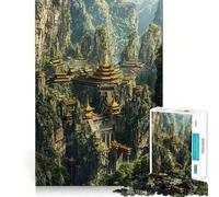 Hidden Mountain Sanctuary Jigsaw Puzzle for Adults 1000 Pieces Logic Fun Clear Hue Playful Challenge Santa Present (38x26cm)
