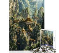 Hidden Mountain Sanctuary Jigsaw Puzzles 1000 Piece for Adults Enhance Focus for Better Performance Quiet Soothing Playtime Fun (50x75cm)