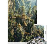 Hidden Mountain Sanctuary Jigsaw Puzzles 1000 Piece for Adults Enhance Focus for Better Performance Quiet Soothing Playtime Fun (38x26cm)