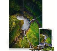 Hidden Oasis 1000 Piece Jigsaws for Teenagers Puzzle DIY Fun Bright Hue Pattern Build Wall Accent (50x75cm)