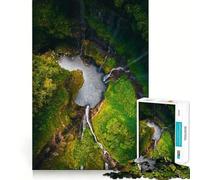 Hidden Oasis for Adults 1000 Piece Puzzle Restful Game Tension Relief Family Bond Xmas Surprise (38x52cm)