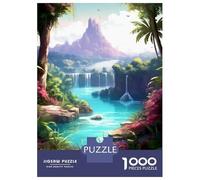 Hidden Oasis Island River 1000 Piece Jigsaw Puzzle, Romantic City Break Scene, Thick Cardboard Pieces, Relaxing Challenge for Puzzle Lovers, Adult Puzzle, 38x26cm/1000pcs