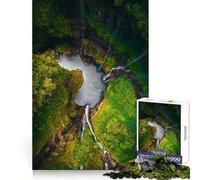 Hidden Oasis Jigsaw Puzzles for Teenagers 1000 Brain Think Precise Cut Real Challenge Art Piece (38x26cm)