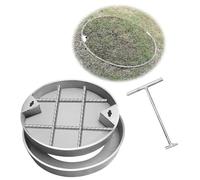 Hidden Outdoor Inspection Covers Round Steel Drain Covers Stainless Steel Manhole Frames for Lawns Patios Gardens Schools & Shopping Malls Diameter Options Available
