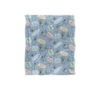 Hidden Pigeon Dont Let The Pigeon Drive The Sleigh Joy Pattern Blue Silky Touch Super Soft Throw Blanket 152 X 127 cm in White Hidden Pigeon White 152 X 127 cm