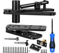 Hidden Pivot Hinge, 570LBS Load-Bearing,Thickened Solid Steel-Heavy Duty Hardware for Bookcase, Murphy Door Kit 360 Rotation Invisible Hinges for Secret Door，Bookcase, Shelf Doors