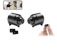 Hidden Planet Camera, Indoor Security Camera Wireless Anti-theft Video Recording APP 720P Support Memory Card IP USB Voice X5, Mini Wireless WiFi 1080p (2PCS, 1080p+64G Card)