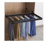 Hidden Pull Out Trouser Rack, Extendable Retractable Clothes Hanger Drawer for Above Washing Machine, Space Saving Storage Organizer