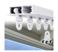 Hidden Recessed Curtain Track, Commercial Heavy Duty Curtain Tracks Ceiling Mount, Room Divider for Floor-to-Ceiling Windows, Living Room, Bedroom, Office(White,1219cm/40ft)