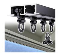 Hidden Recessed Curtain Track, Commercial Heavy Duty Curtain Tracks Ceiling Mount, Room Divider for Floor-to-Ceiling Windows, Living Room, Bedroom, Office(Black,1219cm/40ft)
