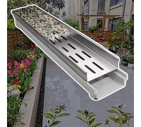 Hidden Resin Channel Drainage, 60cm 100cm Length High Load Bearing Drainage Ditch, U-shaped Trench Drain System For Industrial/Restaurant/Sidewalk(W 10cm x H 15cm)
