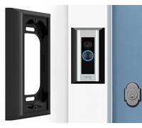 Hidden River Lab Premium Wall plate for Ring Wired Doorbell Plus (formerly Ring PRO) - Ring Doorbell Mount - Black