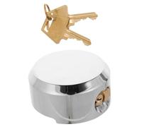 Hidden Shackle Trailer Puck Lock with Keys for Warehouse Doors | Alloy Steel, Silver Finish, 2.87x2.87x1.50 in Size, Outdoor Use