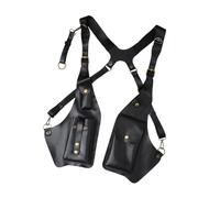 Hidden Shoulder Wallet - Multi Pocket Organizer Phone Case, 10x2x17cm Invisible Body Cross Chest Rig, Secure Key Earphone Holder | Concealed Side Pack for Men Formal Casual Work Suit Jacket