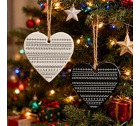 Hidden Swear Message Christmas Ornaments, Funny Heart Hidden Message Decor for Tree, Naughty Fu*k This Shit Christmas Ornament, Xmas Gag Gifts for Home Party Decor,Fun Ornaments