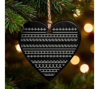 Hidden Swear Message Christmas Ornaments,Funny Heart Hidden Message Decor for Tree,Naughty Fuck* This Shit Christmas Ornaments,Xmas Gag Gift for Home Party Decor for Office Home