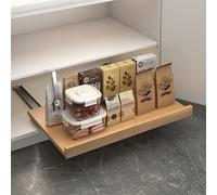 Hidden Toe Kick Drawer for Kitchen Cabinets, Under Cabinet Space-Saving Storage, Easy to Access Cabinet Drawers with Push to Open Drawer Slide(Natural,WxD-60x30cm(23 5/8x11 3/4"))