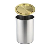 Hidden Trash Can Lid Round Stainless Steel Garbage Cover BuiltIn Waste Basket for Bedroom & Home Sleek Black Design Modern Kitchen Waste Solution