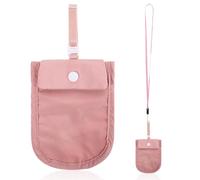 Hidden Travel Bra Wallet, Money Belt For Travel Women Hidden with Adjustable Elastic Strap for Traveling Suitable for all Bra Sizes Passport Holder for Passport Money Valuables (Pink), Pink, One Size