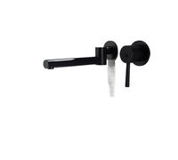 Hidden Wall Mounted Basin 180 Degree Swivel Single Handle hot and Cold Water Bathtub Mixed Brass Swivel spout Sink(D)