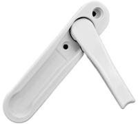 Hidden Window Handle, Zinc Alloy, 25mm, White, Invisible Screen Window Catch with Stainless Steel Screws, Universal Replacement Fitting