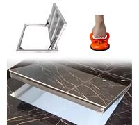 Hidden Wine Cellar Doors Internal, Heavy Duty Steel Camouflaged Entry Door Crawl Space with Cups Opener, Recessed Floor Access Hatch for Basement(LXW 26X22IN/660X560MM)