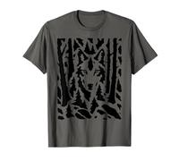 Hidden Wolf in Forest Optical Illusion T-Shirt