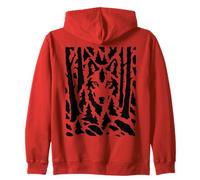 Hidden Wolf in Forest optical illusion Zip Hoodie