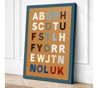 Hidden Words Grid Typography Canvas Wall Art Print 24x16 Inch | Ready to Hang, Gallery Wrapped, Fade-Resistant Inks, Securely Packaged, UK Made