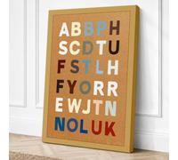 Hidden Words Grid Typography Canvas Wall Art Print 30x20 Inch