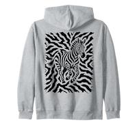 Hidden Zebra Optical Illusion Zip Hoodie