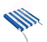 Hidden Zipper Fixed Tie Waterproof Outdoor Cushion, 2 Inch Replacement Pad for Garden Patio Household Daily Chair Accessories,Blue White,14x14x2 in