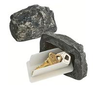 Hide A Key, 2PCS Lifelike Rock Key Hider - Waterproof Rock Secret Holder for Outdoor Garden, Yard