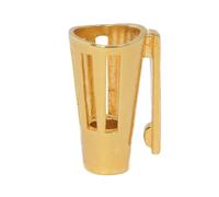 Hide-a-mic unbreakable Bra-holder for Sanken COS11, 14 Karat gold plated brass
