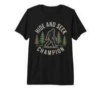 Hide and S hampion Bigfoot Forest Hiking Sasquatch Retro Premium T-Shirt