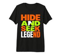 Hide and Seek Legend Bigfoot Bold Typography Sasquatch Premium T-Shirt